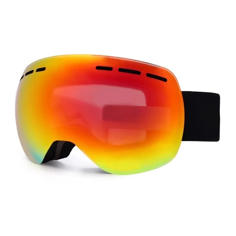 Airo Frameless Ski Snow Goggles for Adults Anti-Fog UV Resistance Lens in Red Blue Silver