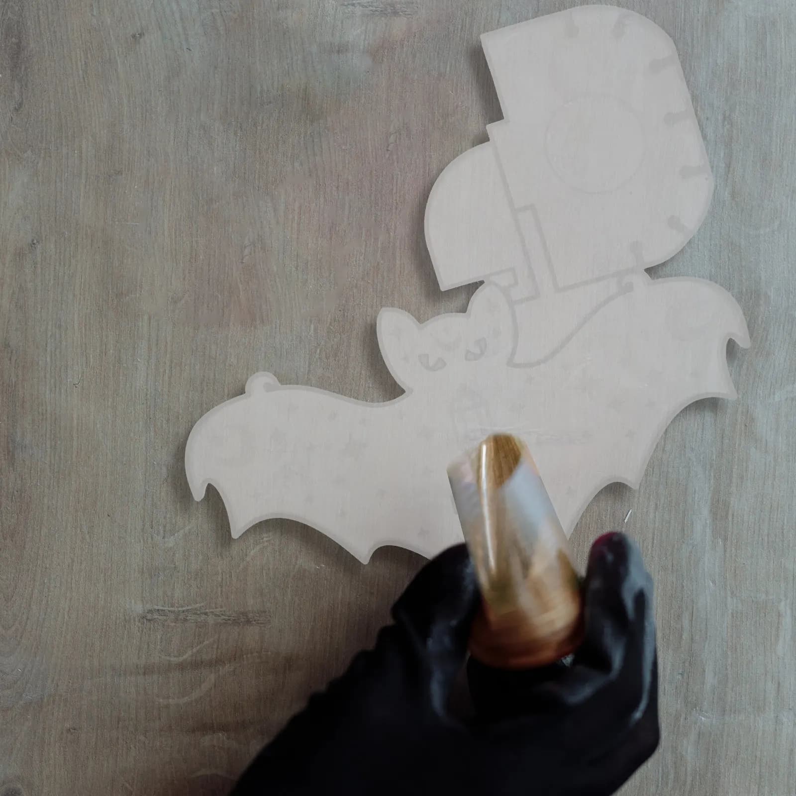 Stampo in Silicone per Creazione di Portaoggetti Fai-da-Te, Forma Creativa di Gatto e Pipistrello, Stampo per Resina Epossidica, Supporto per Artigianato