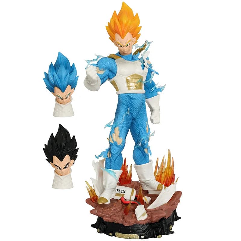 Statuetta di Vegeta Piccolo Saiyan di Dragon Ball, Modello Anime da Scrivania per Ragazzi, 23 cm