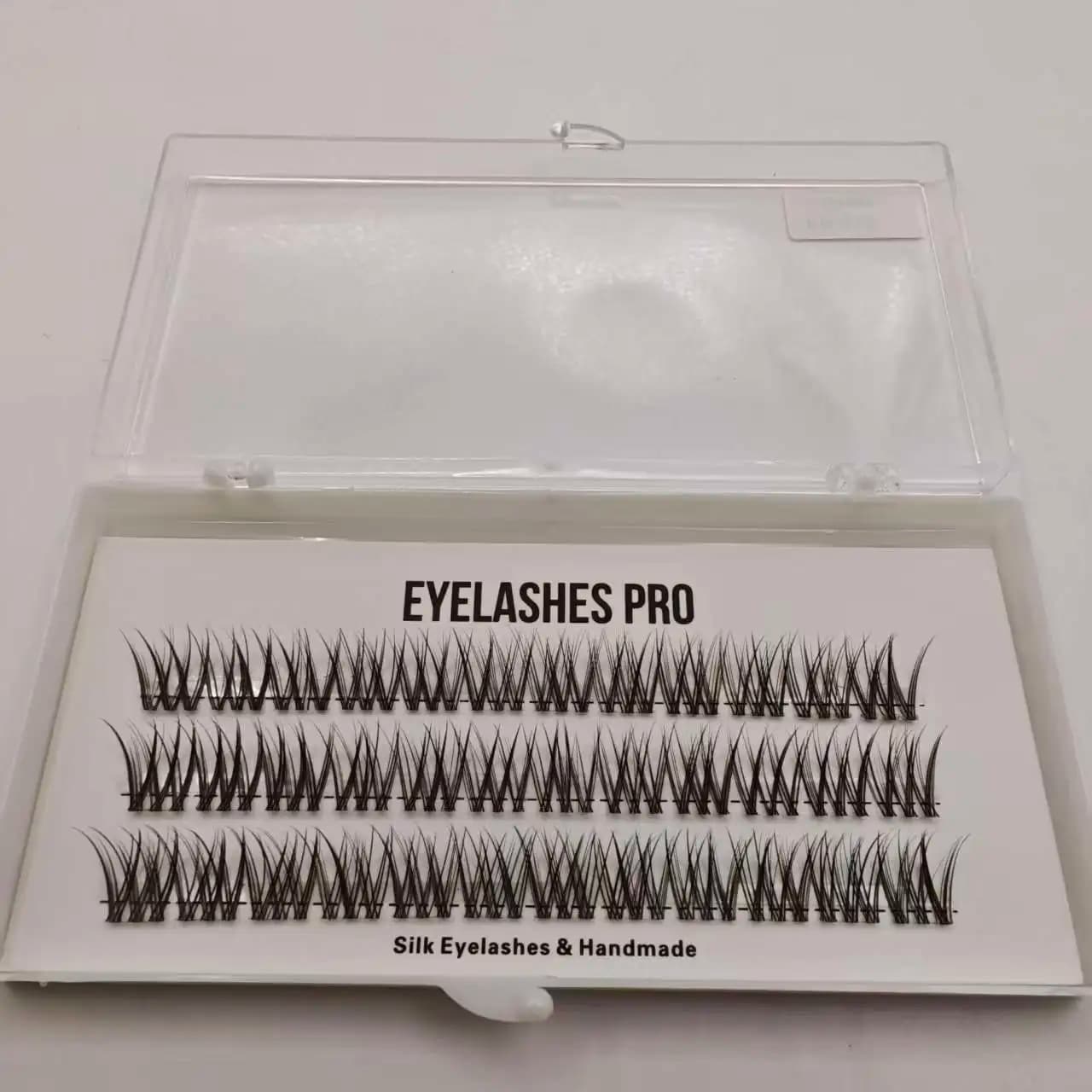 Brown RB013 DIY Hand Made Eyelash Extension Segmented Flase Lashes Lash Bundles Soft Ribbon Strip Eyelashes Makeup Lashes