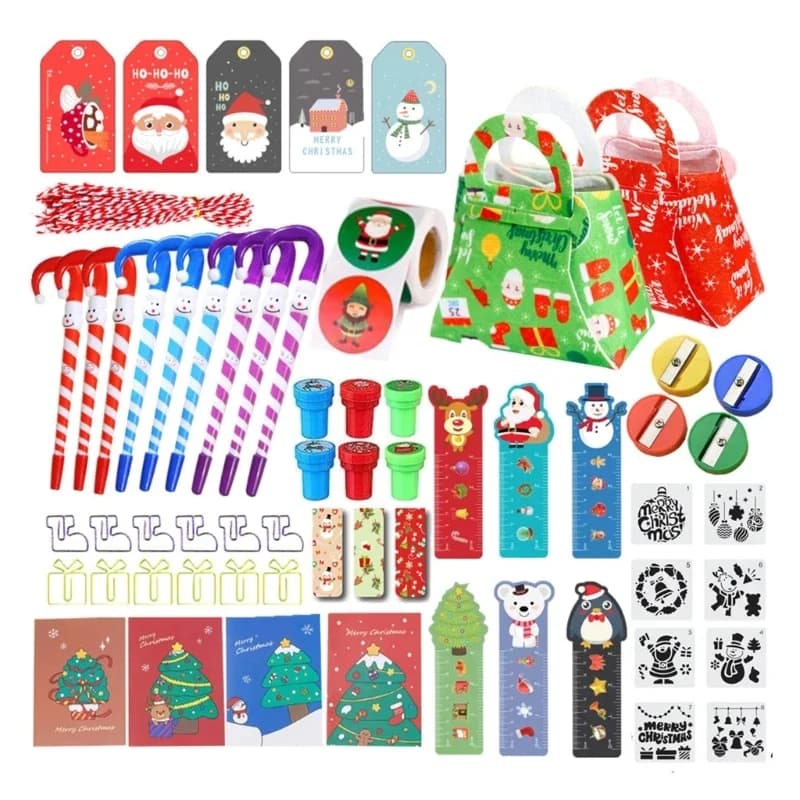 Kids Stationery Christmas Stationery Gift Set Eraser Suite Chrismas Gifts Pencil Set Kid Christmas Stationery Gifts H8WD