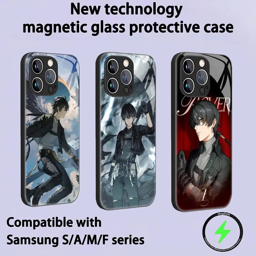 wuthering waves male rover Phone Case For iPhone 17 air 16 e 15 14 13 12 11 Plus Mini Pro Max Glass Magnetic Case