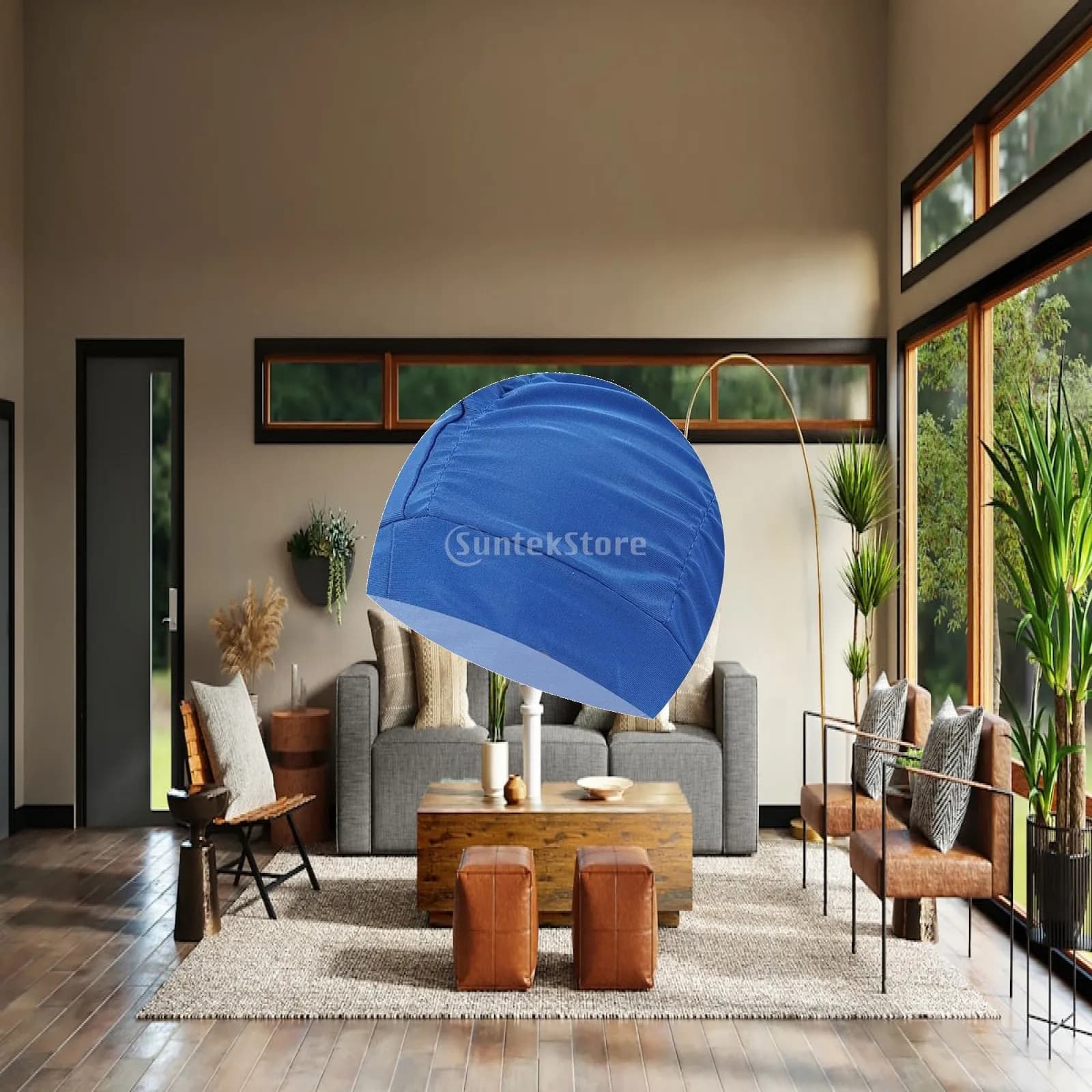 Cuffia da Nuoto Antiscivolo in Nylon a Pelo Lungo per Adulti, Comoda Copertura Elastica Impermeabile per la Testa per Sport Acquatici