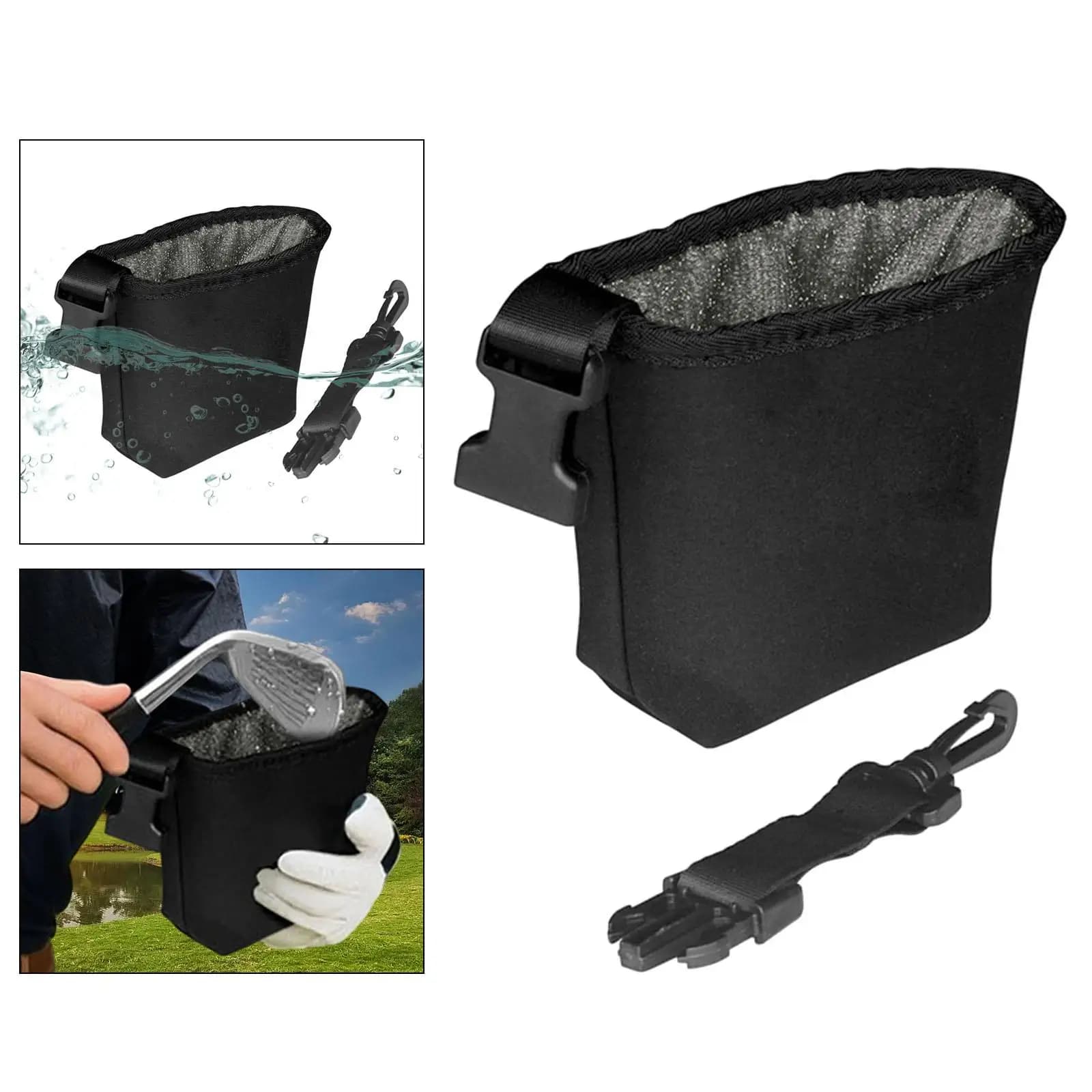 Borsa per la pulizia di mazze da golf e palline da golf, custodia detergente, regali per uomini e donne