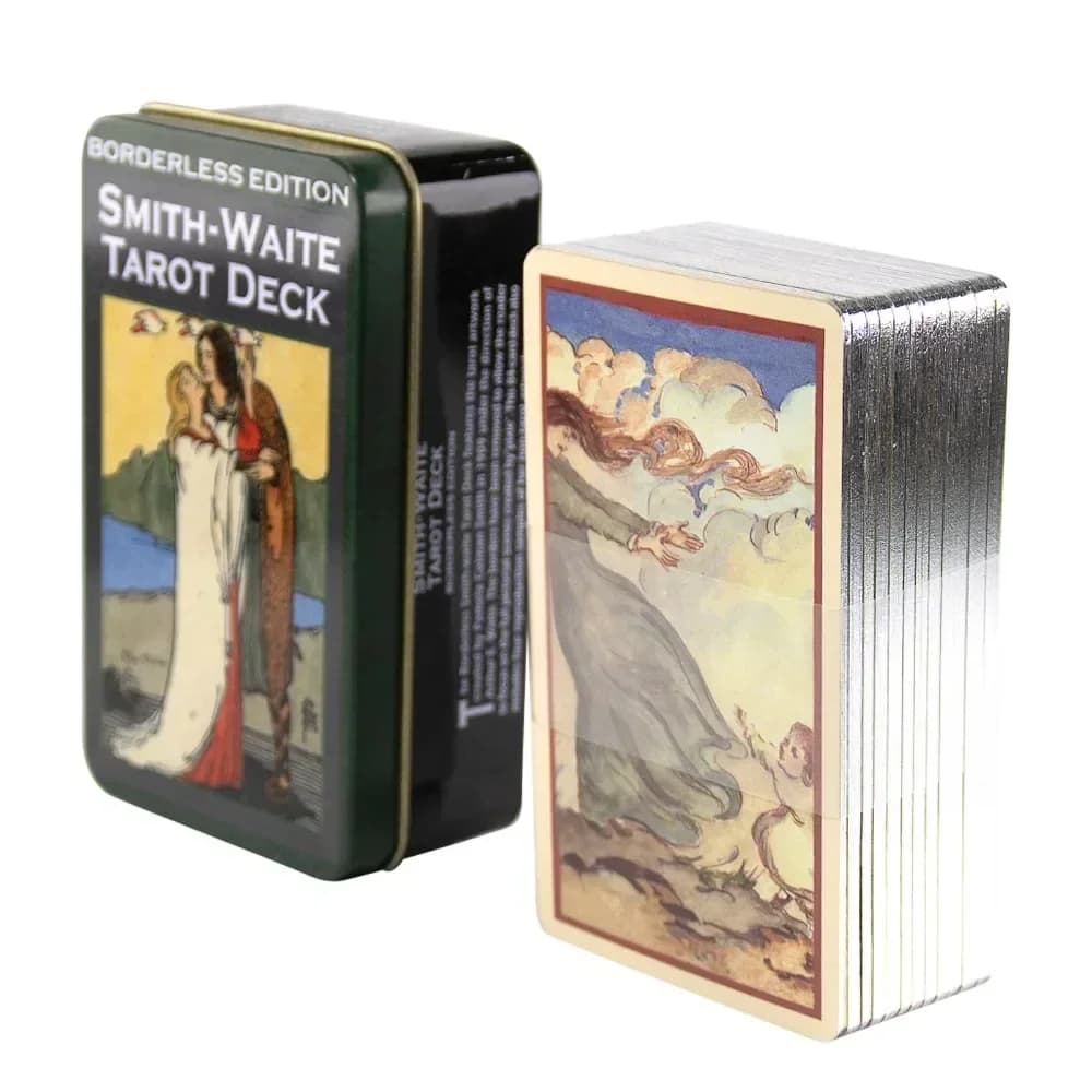 Smith-Waite Tarot Deck Edizione senza bordo Carta dei tarocchi inglese per divinazione Oracle Card Gioco da tavolo per gioco da tavolo per adulti 78 pezzi