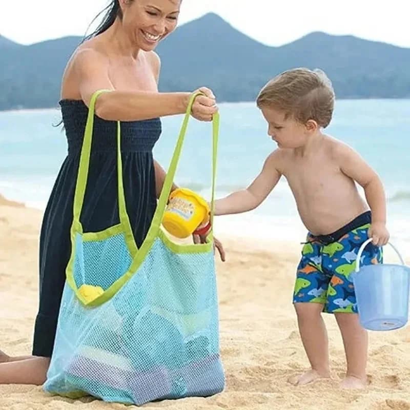 1/3pcs Protable Beach Bag Anti-sand Net for Kids Beach Toy Towel Storage Mesh Travel Large Toy Outdoor Waterproof Storage Bags