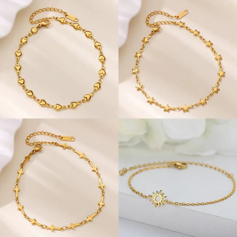 Braccialetti a forma di cuore in acciaio inossidabile per donna Bracciale a cuore geometrico color oro Regalo di gioielli impermeabili per matrimonio di moda