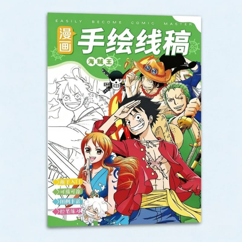 One Piece cartoon cute student line art drawing book kawaii two-dimensional sketch doodle art book anime merchandise wholesale