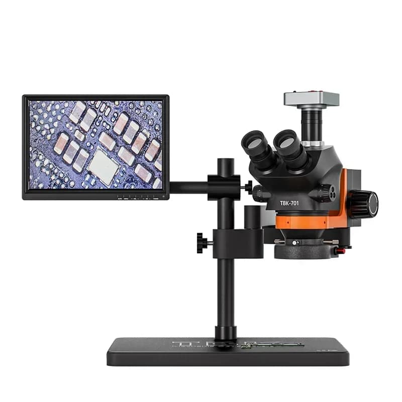 2025 TBK Microscopio trinoculare Riparazione di telefoni cellulari per saldatura della scheda madre Stazione di rilavorazione BGA Macchina per circuito chip Cinghiale