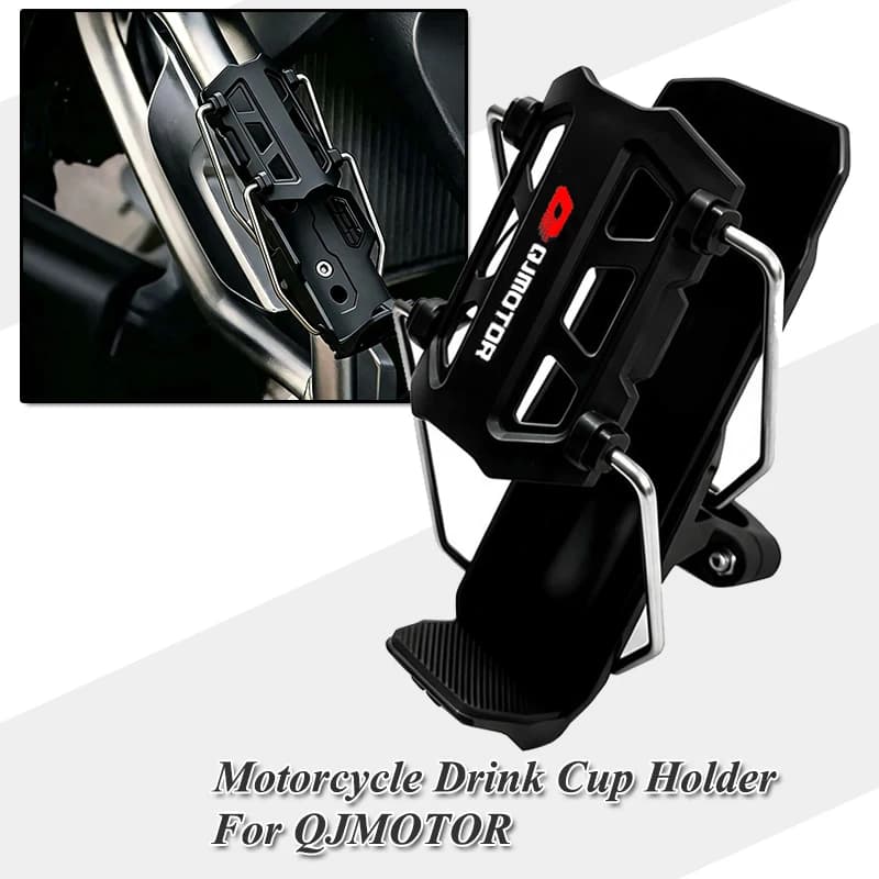 Motorcycle Water Bottle Holder 360° Rotatable For QJMOTO QJ SRT 700 600 900 450 125 DX 800 SX RX 900RX 600S Anti-Shake Cup Mount
