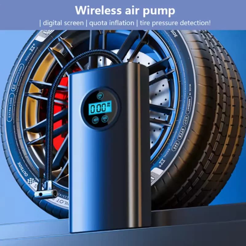 Pompa di gonfiaggio per pneumatici elettrica per compressore d'aria per auto wireless portatile per moto, bici, bicicletta, pneumatico per auto, palla per moto