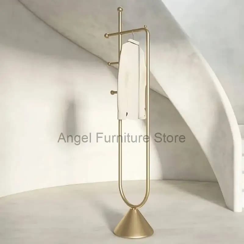 Wall coat hanger in gold Floor hanger Bedroom Modern standing coat hanger Boutique Cabideiro Roupa Furniture for the house WJ35XP