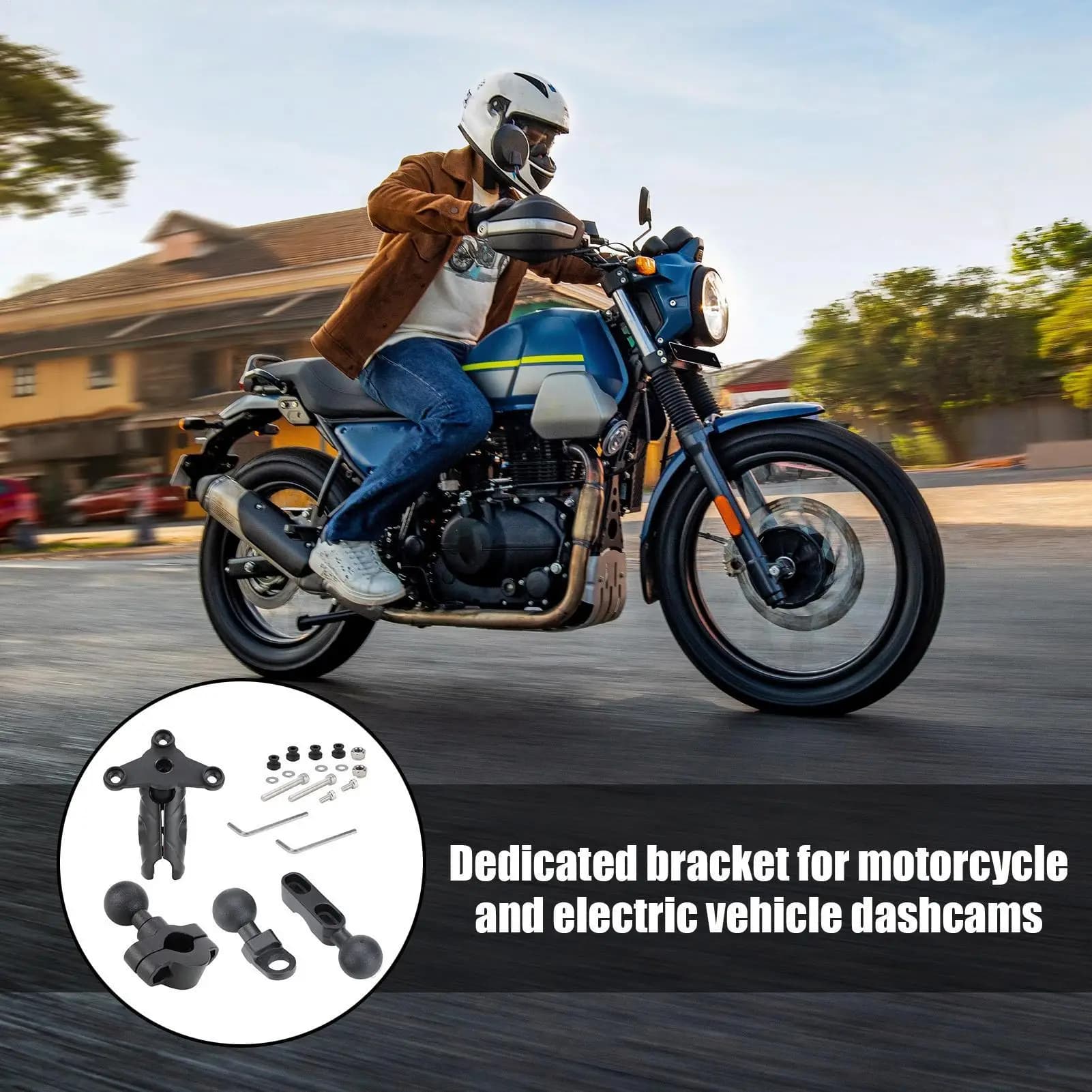 Supporto per Dash Cam Antifurto Antiscivolo Portatile per Moto e Action Camera, Ideale per Guida all'Aperto, Viaggi e Road Trip