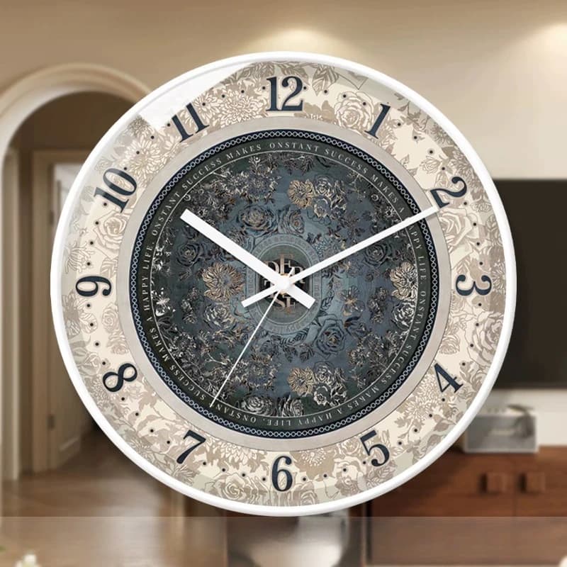 White Round Wall Clock Gold Luxury Decoration Modern Living Room Digital Clock Design Nordic Horloge Murale Home Decor Items