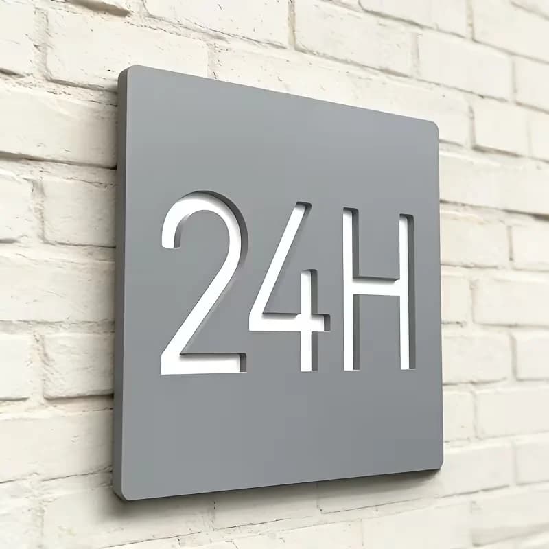 House number plate, entrance door number plate, custom acrylic door number plate, outdoor house sign, front door number plate