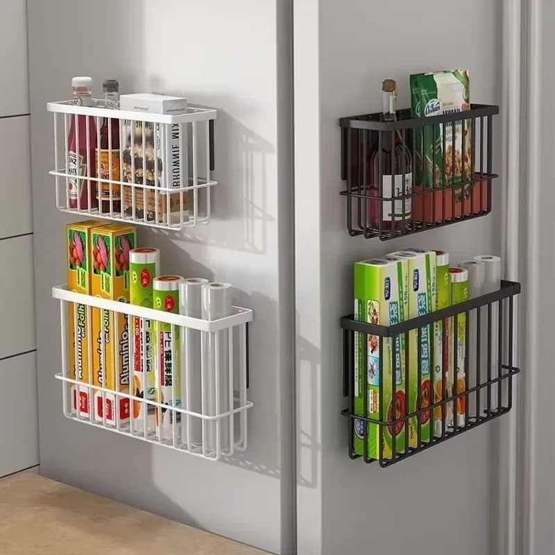 Magnetic Removable Fresh Keeping Bag Condiment Storage Box Kitchen Refrigerator Rack Non Punching Storage Container