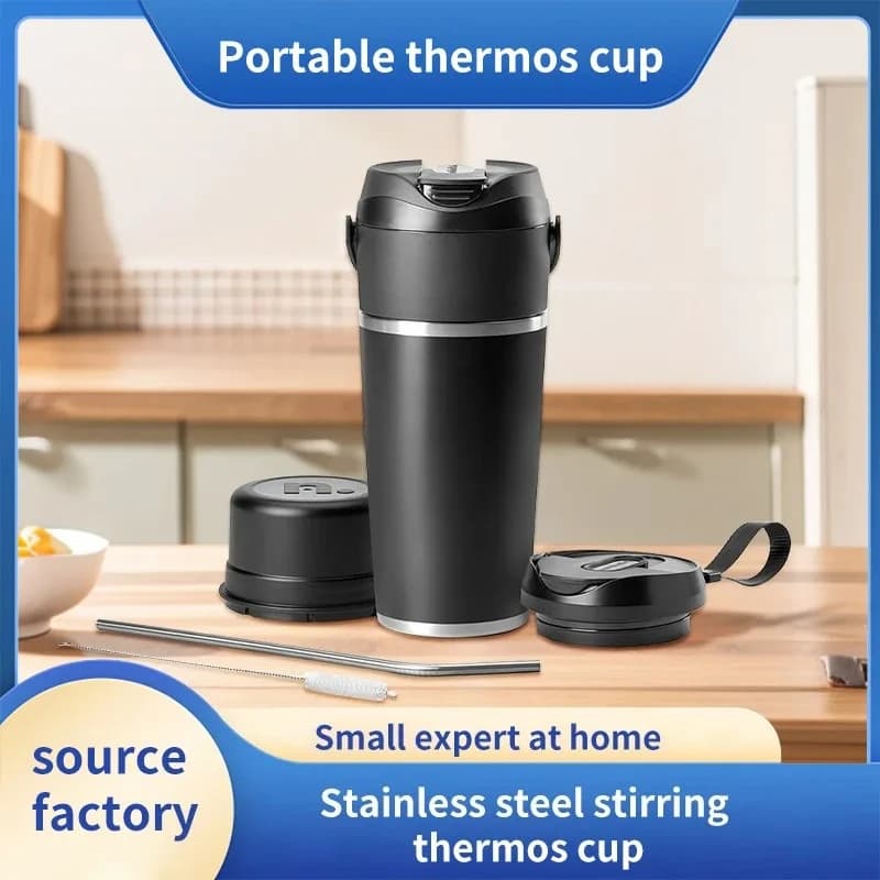 Frullatore domestico portatile, spremiagrumi elettrico senza fili, tazza thermos, interruttore a muro di ricarica multifunzionale.