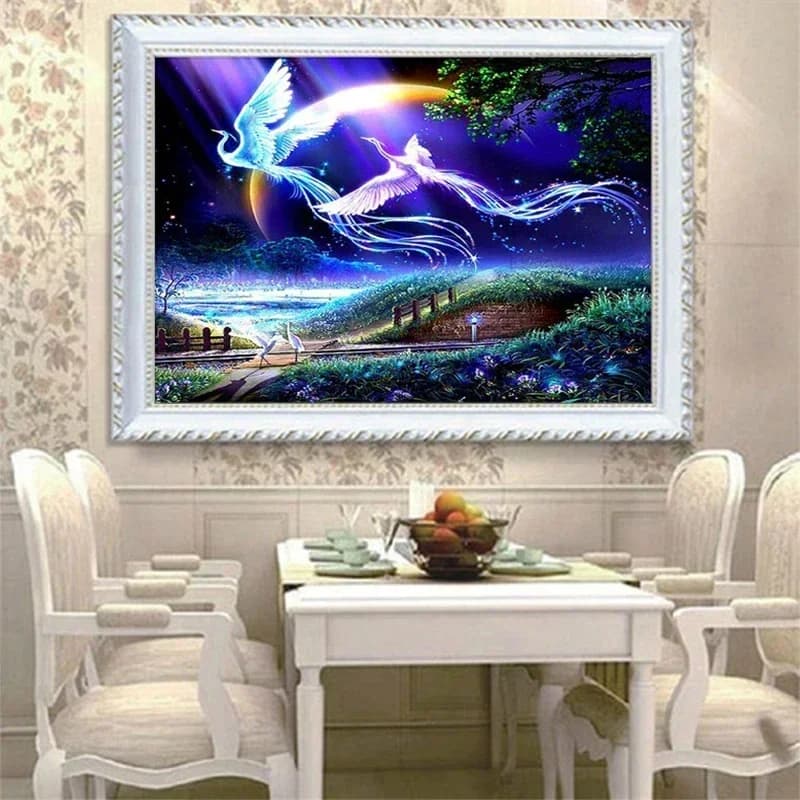 Fly Together Pittura diamante 5D Diamante pieno Arte Ricamo Hotel Ristorante Ufficio Decorazioni per la casa Kit punto croce diamante fai da te