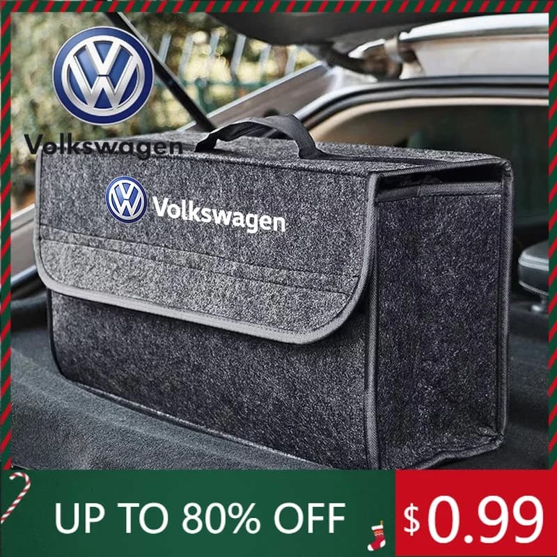 Borsa Organizer per Bagagliaio Auto per VW Volkswagen Jetta MK5 Golf, Contenitore per Oggetti Vari, Scatola per Ordinare e Riporre, per Volkswagen Tiguan Polo Golf