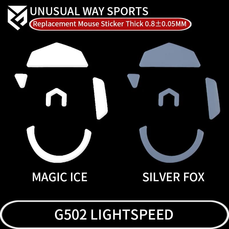 InsolitoWaySports Mouse Pattini Piedi G502 Lightspeed Superficie curvata PTFE Anti collasso Magic Ice Pink Black Silver Fox