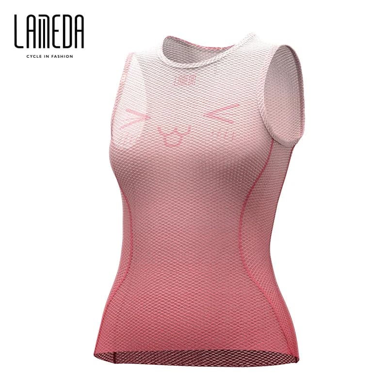 Lameda Maglia da ciclismo da donna senza maniche ad asciugatura rapida Canottiera da bicicletta in rete leggera Sport Top da ciclismo Maglia da bici con strato base