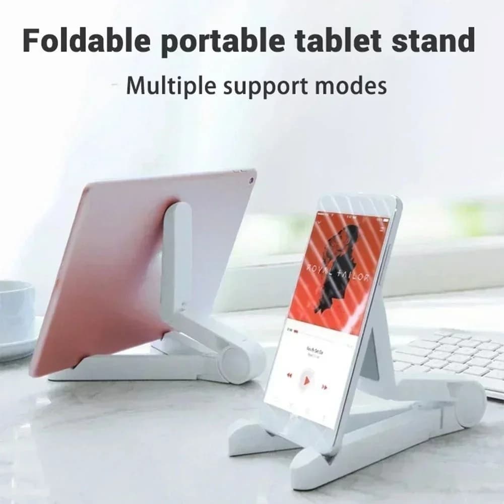 Supporto universale pieghevole per tablet e cellulare, supporto portatile da scrivania per smartphone, compatibile con iPhone, Samsung, Xiaomi, Huawei, iPad.