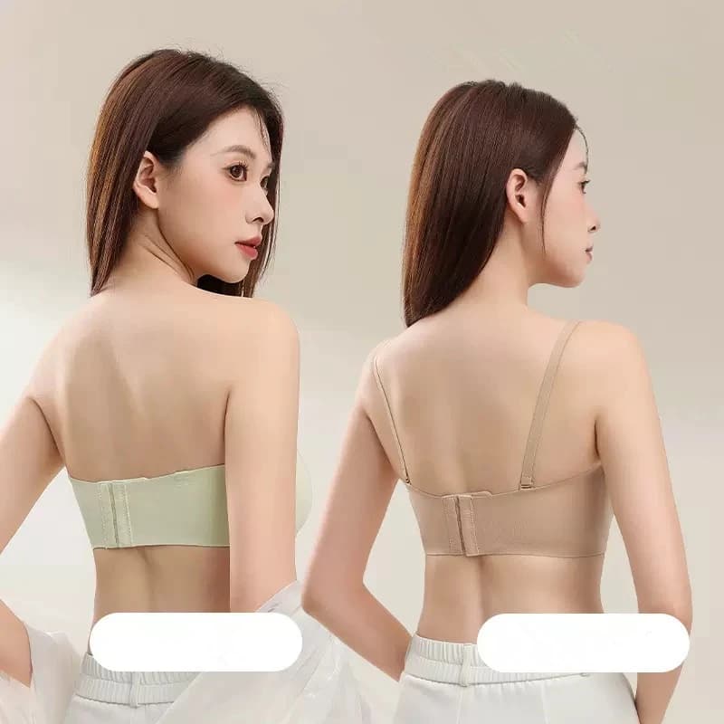 Liquid Foundation Strapless Underwear for Women with Small Chest, Push-up, Non-slip, Invisible, Seamless Tube Top Bra