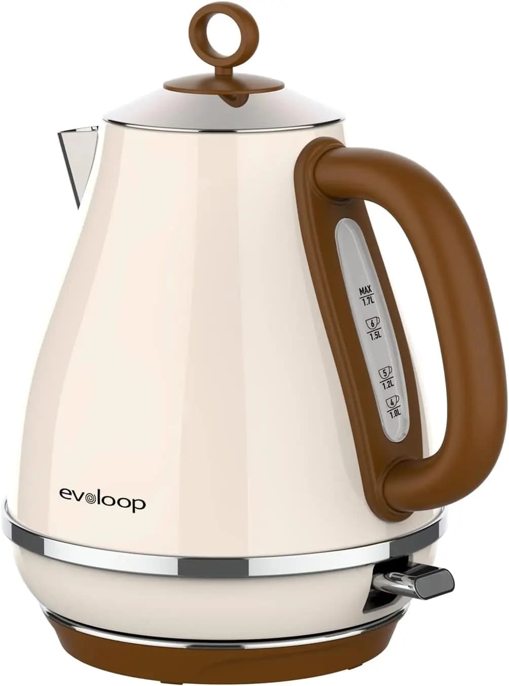 1.7 liters electric kettle, BPA-free stainless steel teapot with automatic shutdown and boiling protection, 1500 W fast boiling