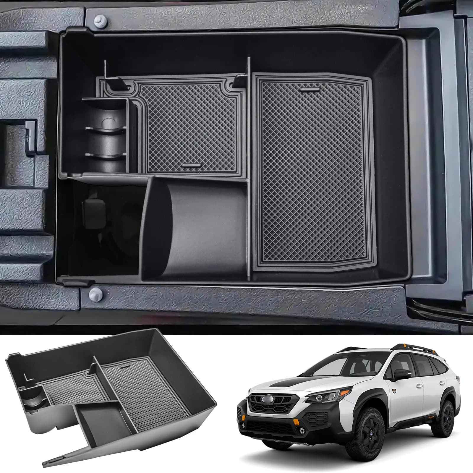 Central console organizer for 2020-2024 2025 Subaru Outback & Legacy Armrest Box Storage Interior Tray Car Storage Accessories