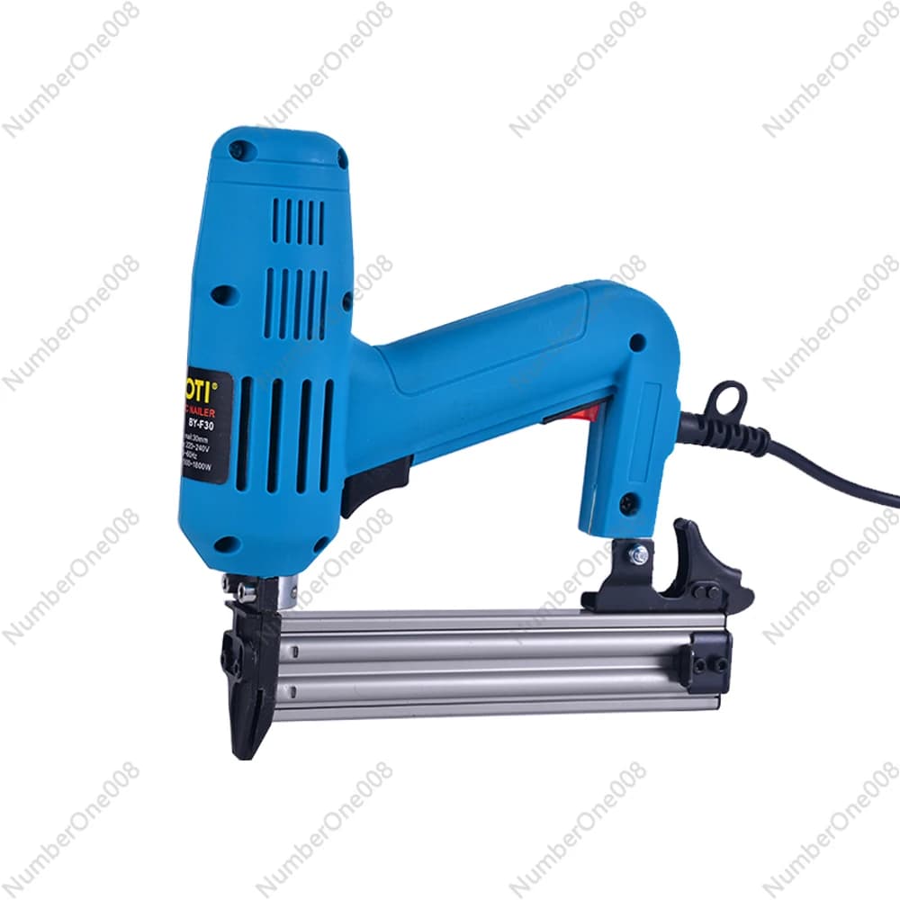 Pistola sparachiodi elettrica diritta di vendita calda Pistola sparachiodi pneumatica verticale Ristrutturazione Miglioramento domestico Strumenti per la lavorazione del legno Cucitrice ad aria