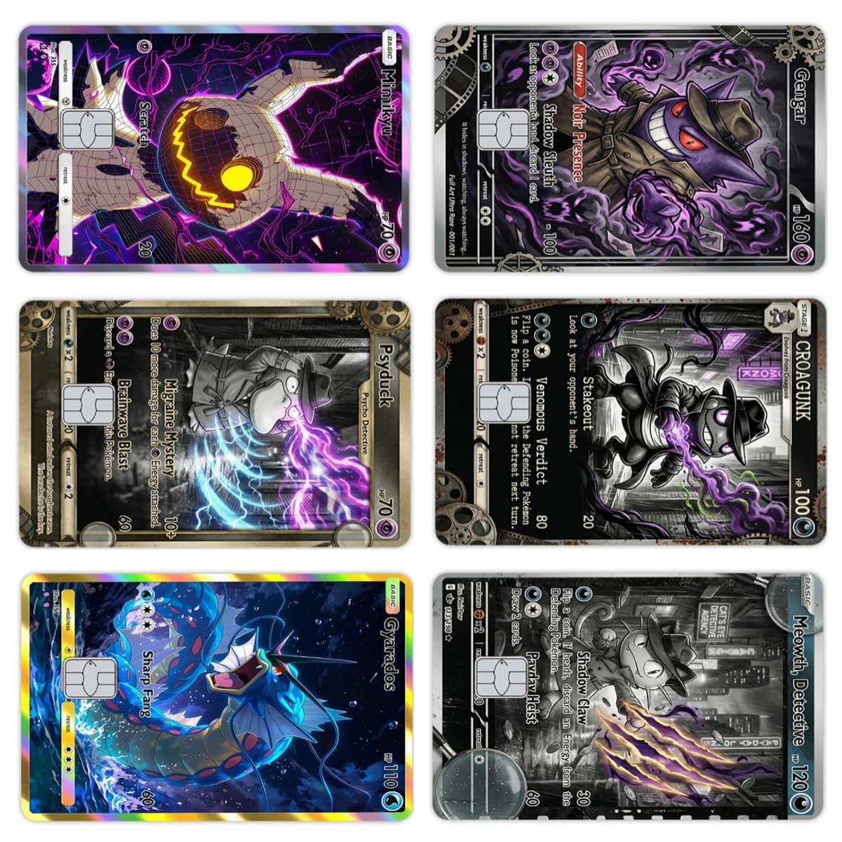 Adesivi per Carte di Credito/Debito con Stampa Anime Mewtwo Squirtle Bulbasaur PTCG, Decalcomanie Fai-da-te a Cartone Animato, Pellicola Impermeabile, Giocattolo, Regalo Impermeabile