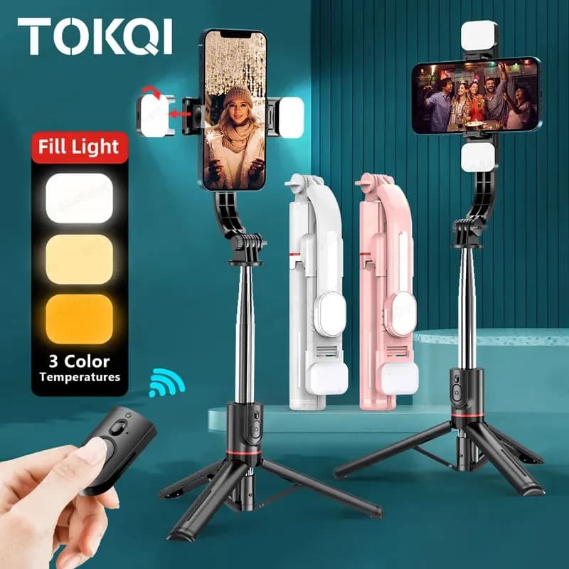 Mobile wireless selfie stick, portable stabilizer, ground live streaming support, tripod, universal selfie stick