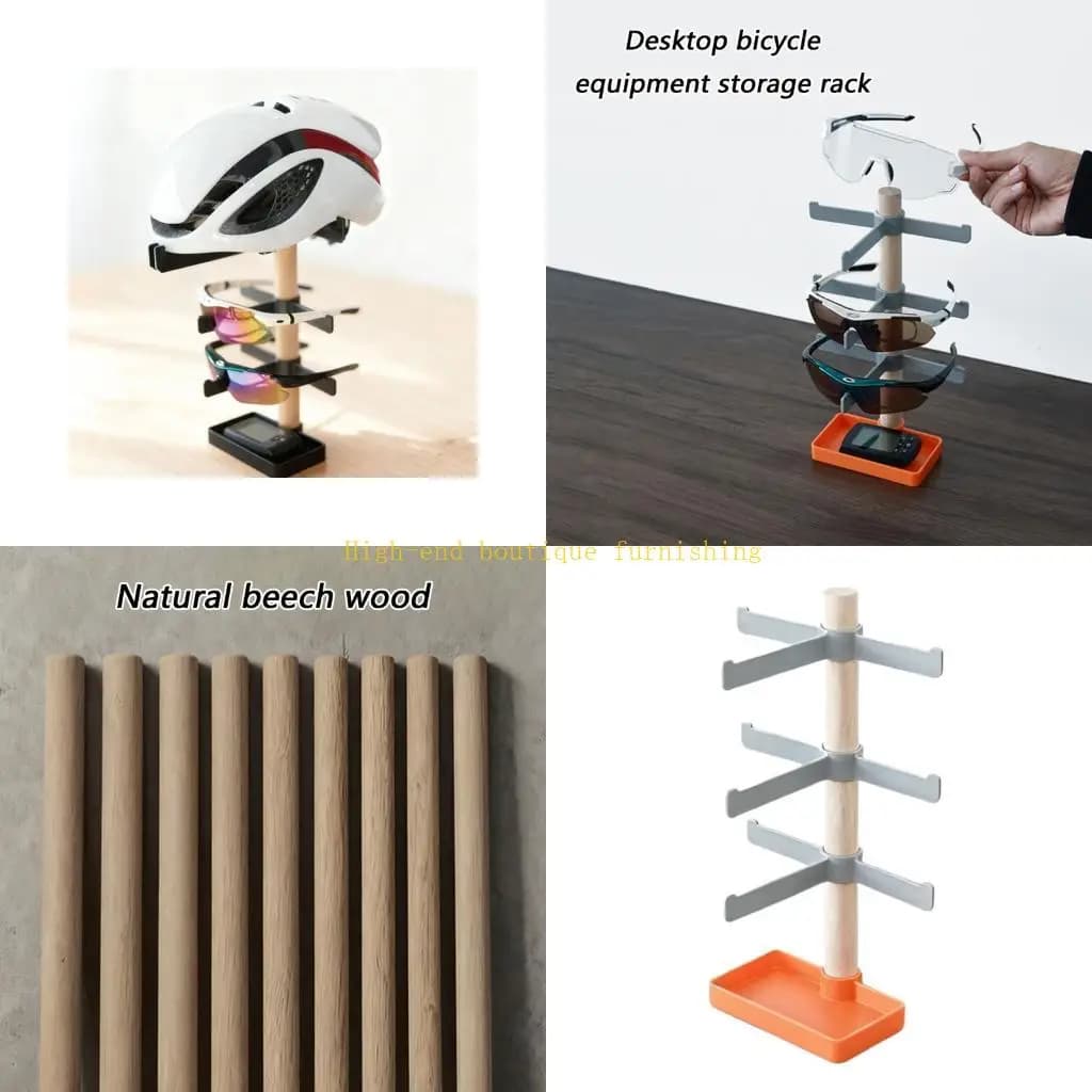 L9NB Robusto ripiano per accessori per bici progettato per riporre caschi, occhiali e dispositivi elettronici