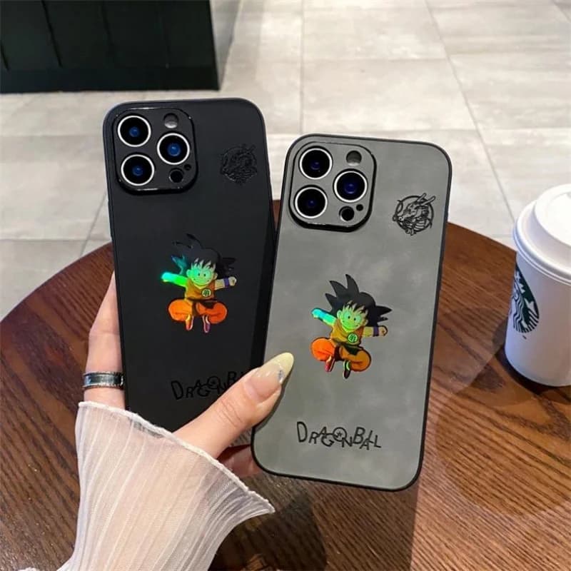 Custodia per telefono di lusso Dragon Ball Son Goku per iPhone 16 15 14 13 12 11 17 Pro Max Plus Air Master Roshi Cover in pelle in rilievo