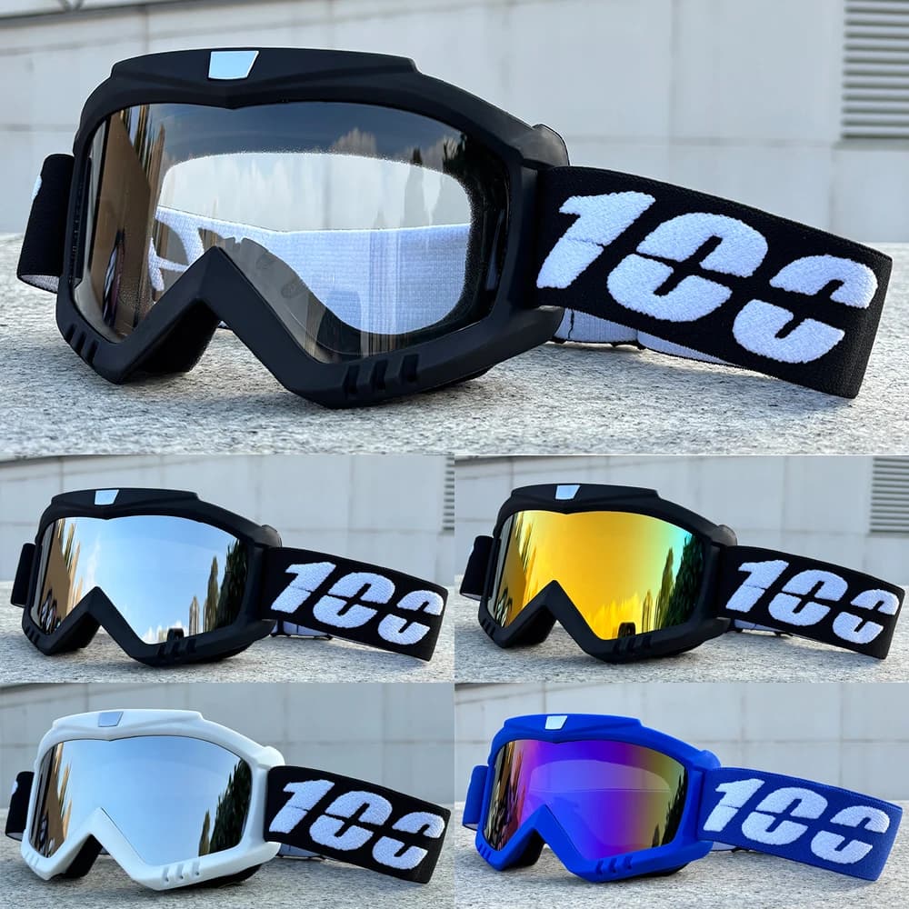 Occhiali da Moto Fuoristrada MX, Occhiali ATV, Protezione per Casco, Maschera Antivento per Motocross
