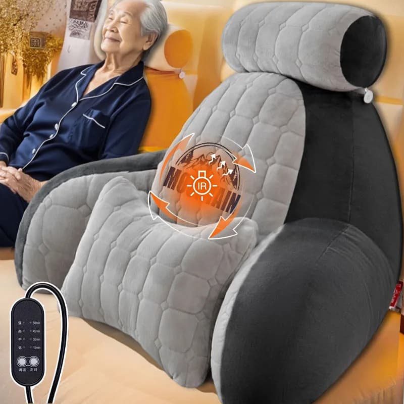 Cuscino Lombare Ergonomico Ispessito, Rimovibile e Lavabile, per Letto, Schienale, Anziani, Mezzo-Reclinabile, Cuscino per la Testa e la Vita