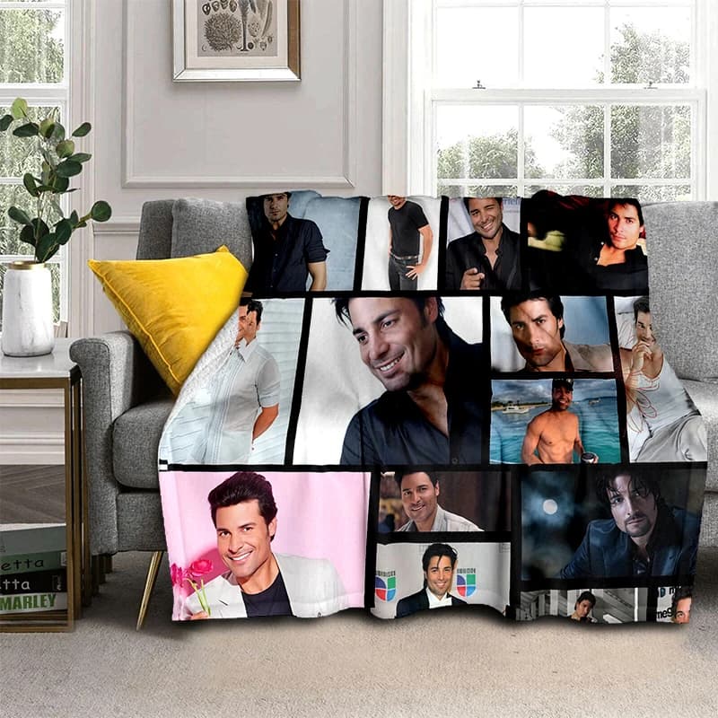 Chayanne Coperta regalo pop latino portoricano con stampa 3D, morbida coperta da tiro per la casa, camera da letto, divano letto, viaggio, copertura da picnic per bambini