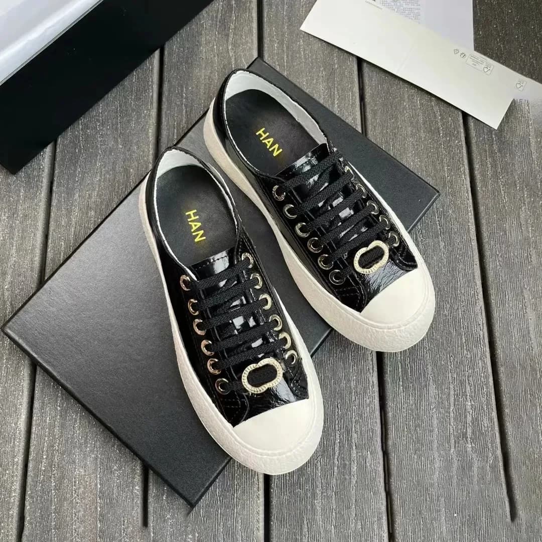 Nuove Sneakers Casual 2024, Scarpe di Lusso Bianche e Nere, Platform per Donna, Scarpe da Uomo per Esterno, Mocassini in Pelle alla Moda