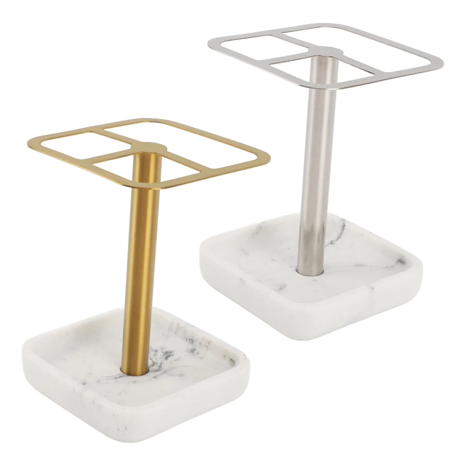 304 Stainless Steel Toothbrush Holder Rustproof Toothpaste Storage Stand 3 Slot Space Saving Bathroom Toothbrush Organizer