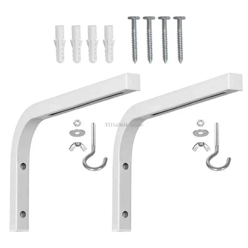 Supporti a Soffitto e a Parete per Schermi Proiettore, Staffe a L con Larghezza Regolabile per Uso Domestico e Commerciale, Resistenti