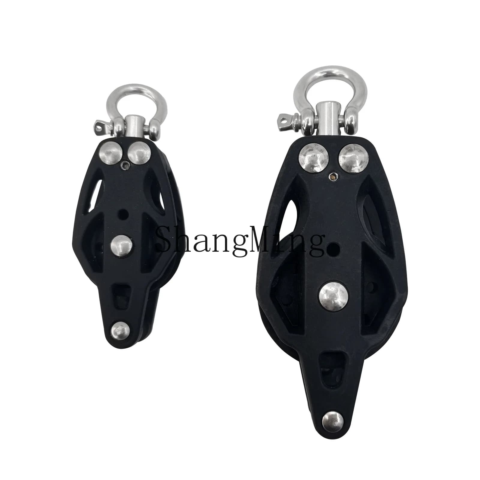 PYH Cinghia in nylon nera per carrucola, accessori per carrucola per barche a vela, accessori per carrucola marina gialla in nylon