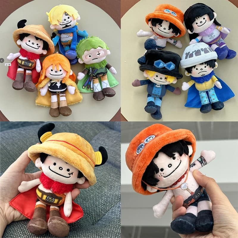 Nuovo Peluche One Piece Elbaf Arc, Bambola di Cotone Luffy Zoro 15cm, Ciondolo Imbottito in Cotone Ace, Decorazione per Borsa Anime per Collezionisti di Anime
