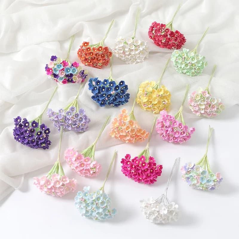 1/3/5 Pezzi Fiori Artificiali in Seta Gypsophila da 11 cm per Arco da Giardino, Bonsai, Matrimoni, San Valentino, Decorazioni per la Casa, Regali Fai da Te per Festival