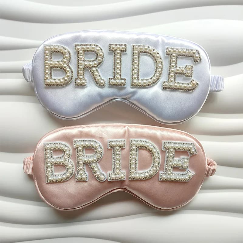 Sposa per essere perla monogramma maschera per gli occhi sonno oscurante festa nuziale addio al nubilato decorazioni di nozze regalo signora WIFEY matrimonio