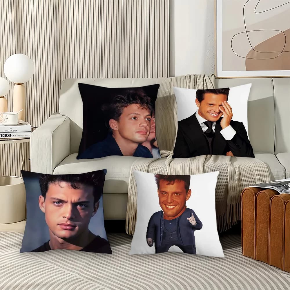 Cantante messicano L-Luis Miguel Federa Cuscini da ufficio adatti per divano, auto, camera da letto, fodera per cuscino decorativa
