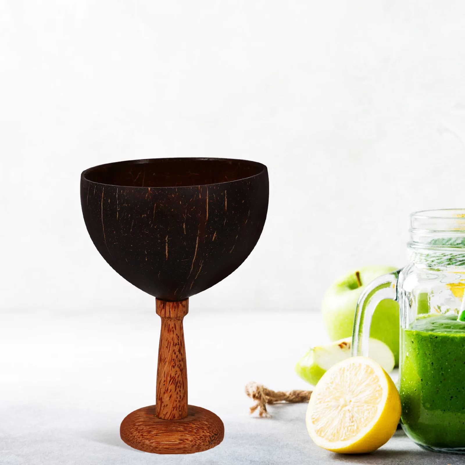 Calice in Guscio di Cocco, Bicchiere per Cocktail, Vino, Acqua Frizzante, Succo, Tumbler Decorativo per Bar, Feste, Casa, Tema Hawaiano