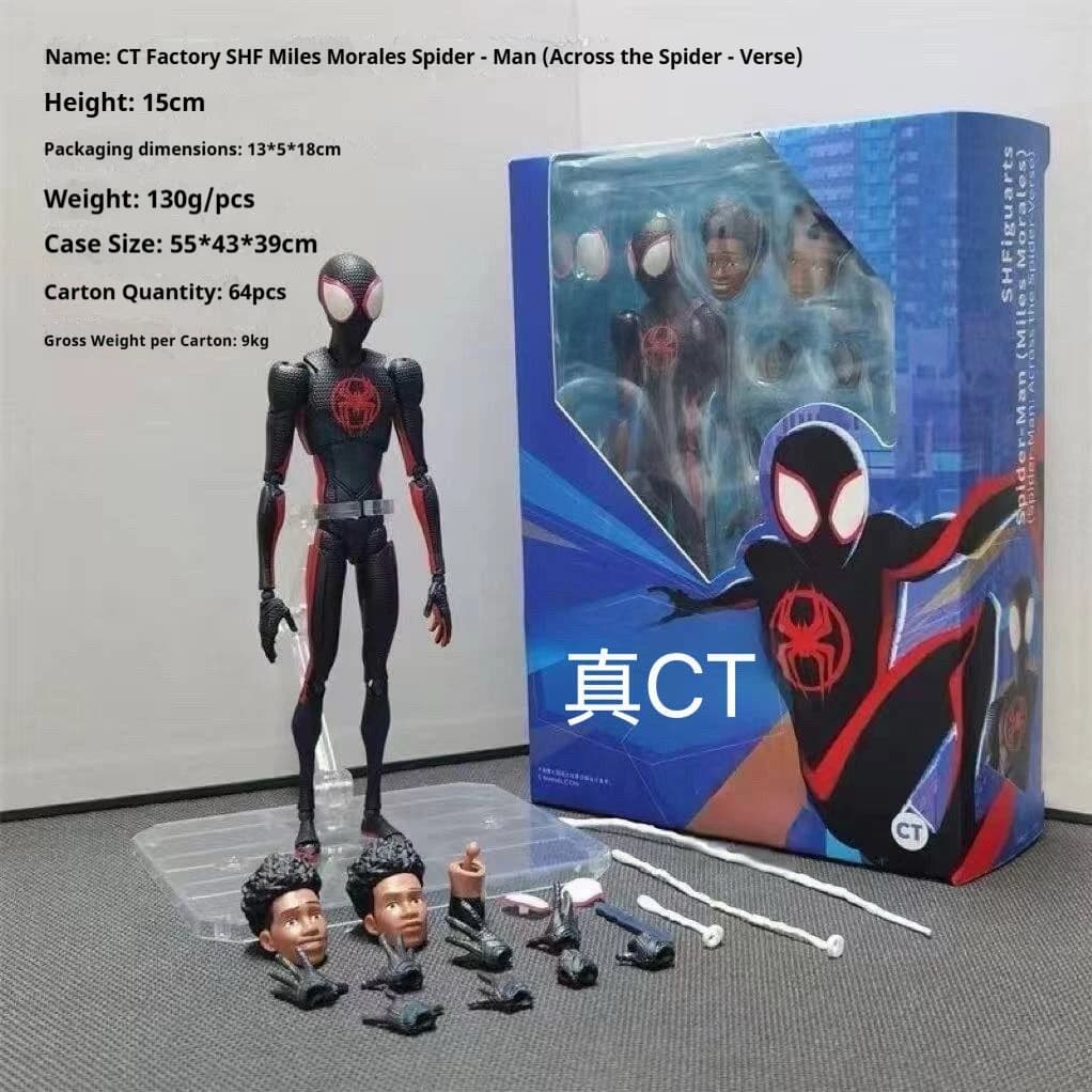 Action Figure CT Miles Morales Spider-Man - Modellino Articolato da 15cm per Collezionisti Adulti