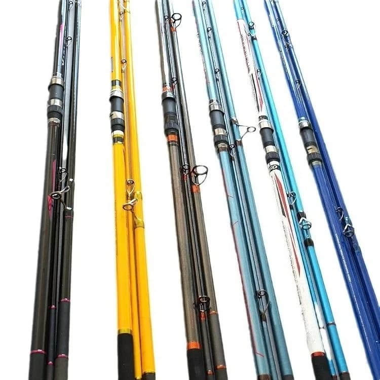 Canna da pesca da spiaggia a lungo raggio in fibra di carbonio da 4,2 metri in stile europeo con giunti inserti e ancora per la cattura di pesci