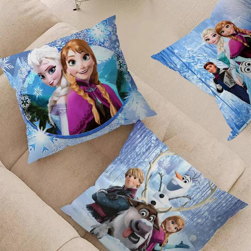 Cartoon-F-Frozenes Cushion Cover Inches Farmhouse Decor Home Throw Pillow Covers For Couch Decorations