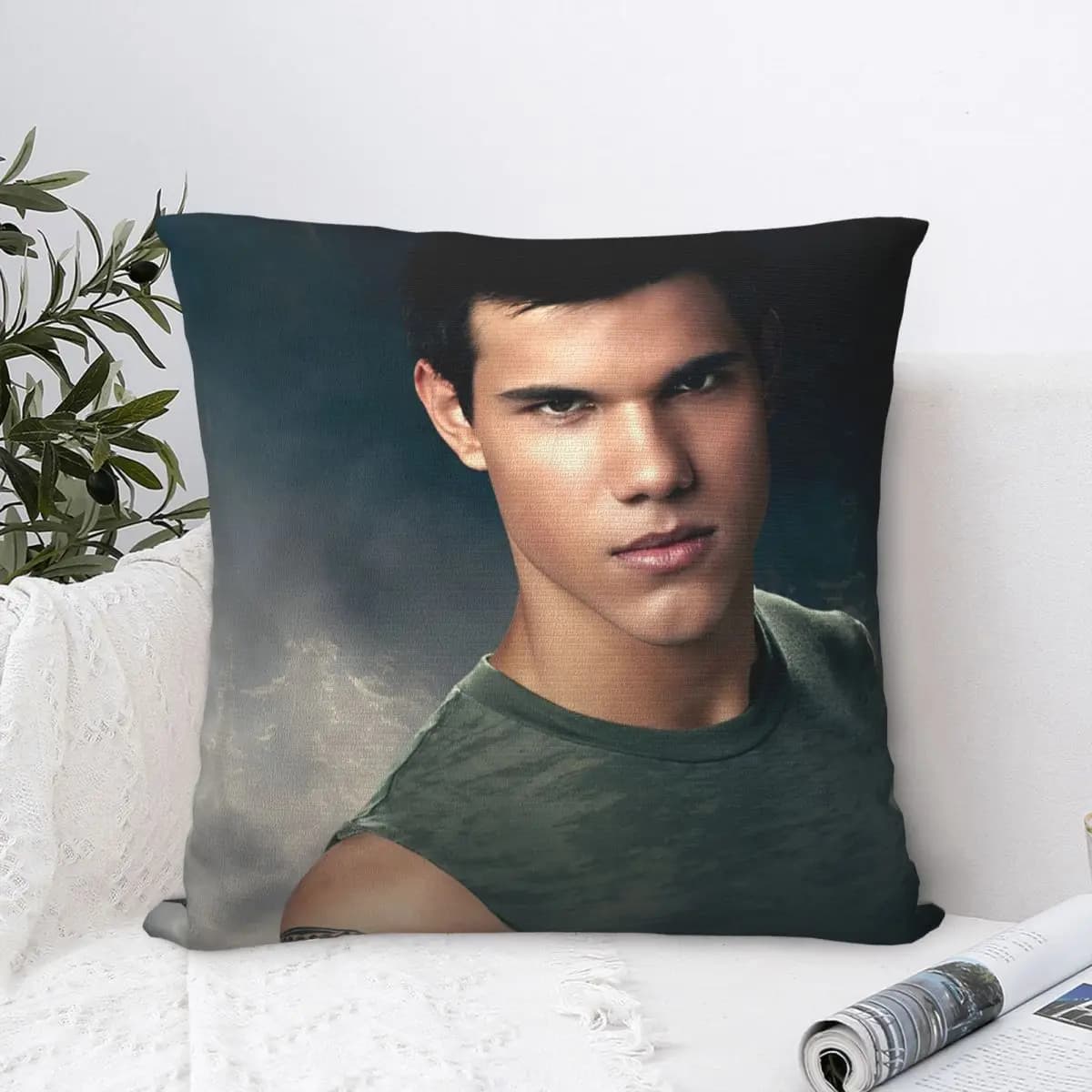 The Twilight Saga Federa Stampa Fodera per cuscino in tessuto Decor Jacob Nero Federa per cuscino Casa Trasporto di goccia 45 * 45 cm